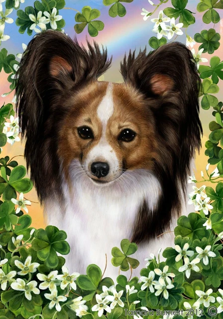 Clover Garden Flag - Light Tri Papillon