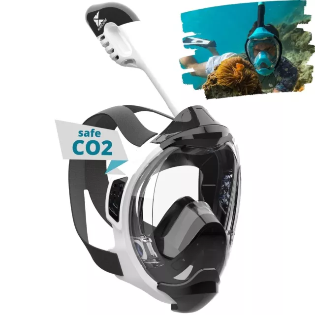 Khroom Full Face Snorkel Mask Adults |Designed in Germany | Premium Snorkeling |