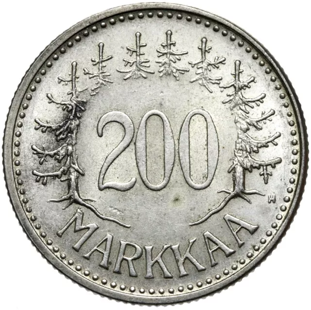 Finnland - Münze - 200 Markkaa Mark 1956 - Silber - ERHALTUNG !