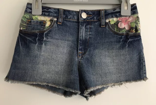 BNWT Girls TARGET Frayed Hem Denim Shorts Size 14 Years BRAND NEW RRP $30