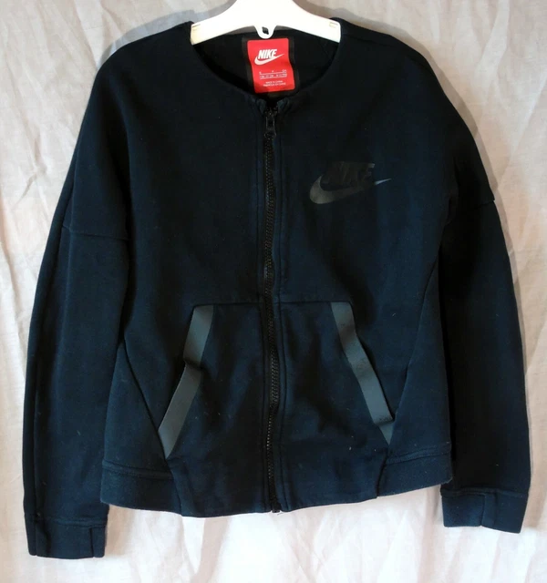 Giacca da pista anteriore logo nero età 8-9 anni Nike ragazze