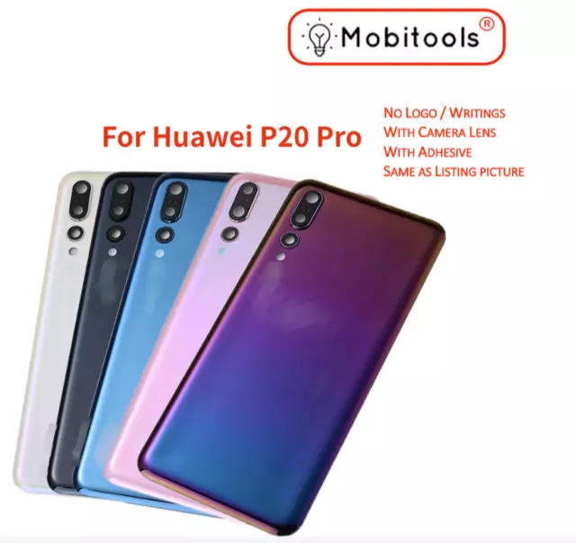 For Huawei P20 Pro Rear Glass Battery Back Cover Housing Replacement+Camera Lens
