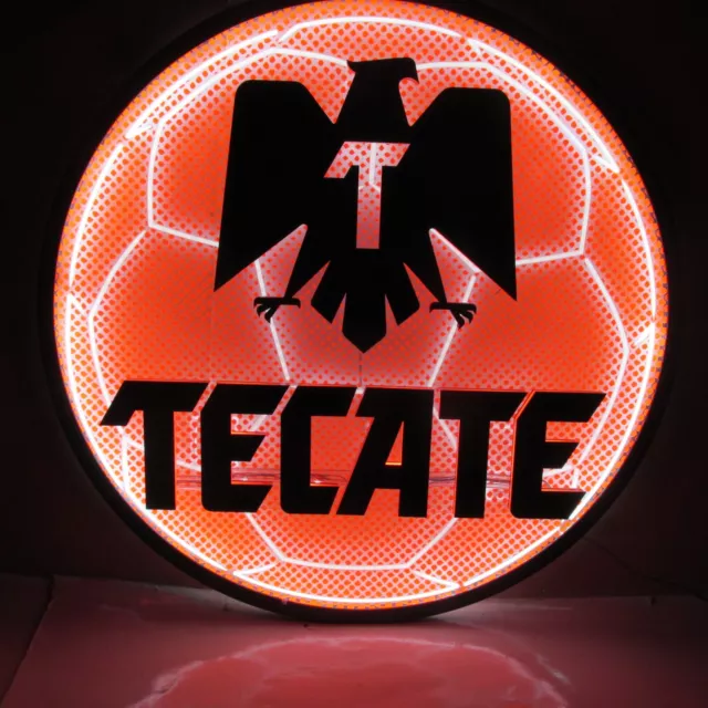 Tecate Beer Of Mexico Led Bar Sign 3D Look Soccer Ball 24 Inches New In Box Htf
