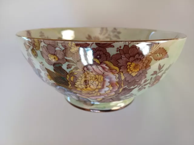 Beautiful Large Maling Lustreware Fruit Bowl. Pattern 6549