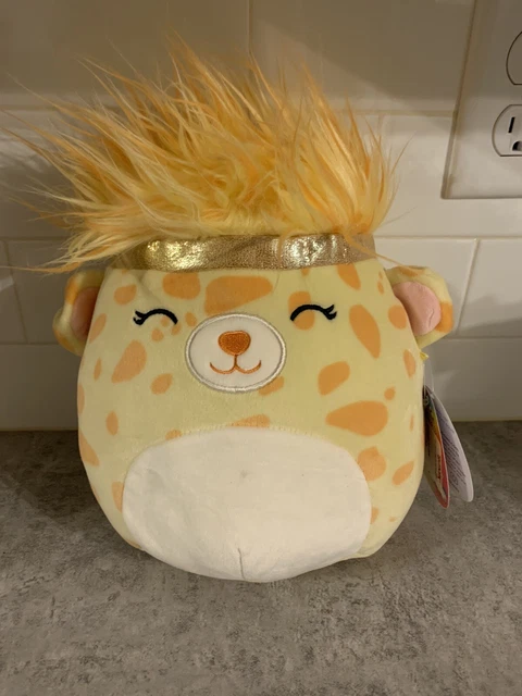 Squishmallow Kellytoy 2020 Squish-DOOS 8" Lexi The Yellow Cheetah Plush Toy