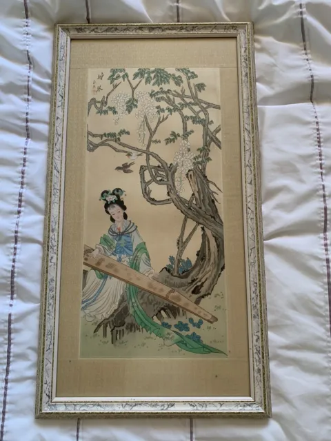Chinese Silk Original Painting 20th Century