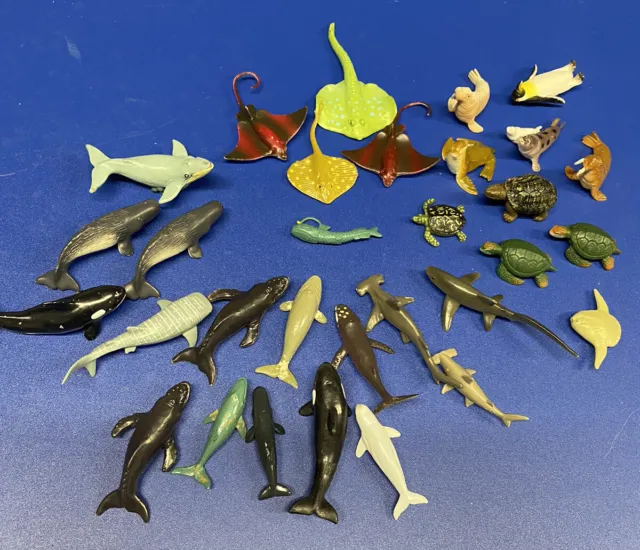 Safari Ltd. Whales Sharks Rays Turtles Sea Lions Collection Lot of 31 Figurines