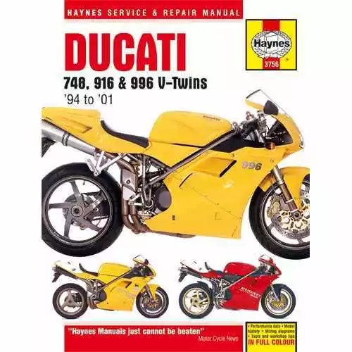 Haynes Manual Ducati 748, 916 & 996 4-Valve V-Twins 94-01