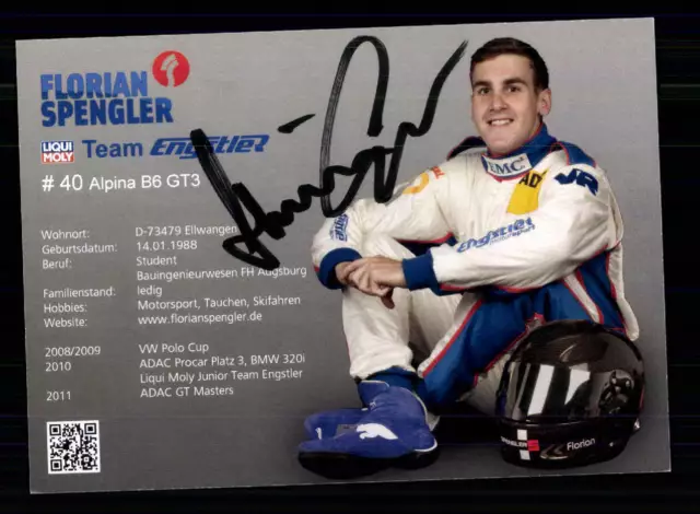Florian Spengler Autogrammkarte  Original Signiert Motorsport + A 210988
