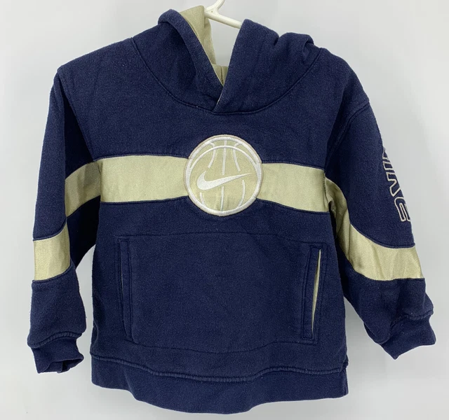 Vintage Nike Hoops Basketball Embroidered Hoodie Dazzle Lined Hood Size 4T