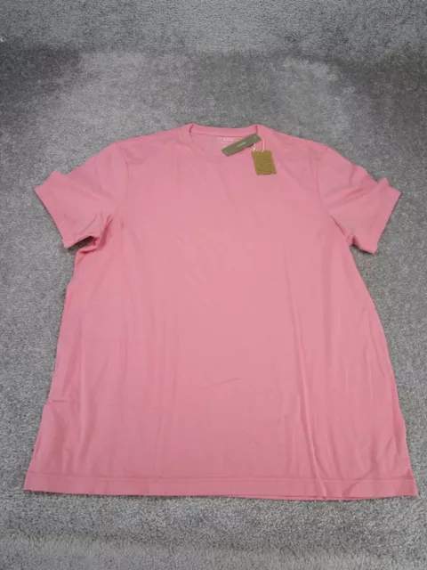J.Crew Shirt Mens Large Broken In Short Sleeve Tee Pink Cotton NEW