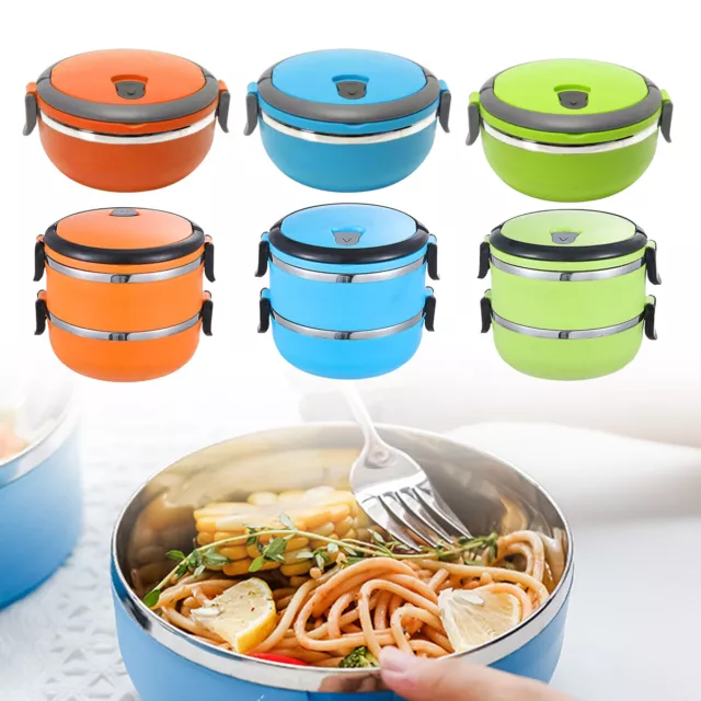 Stainless Steel Insulated Lunch Box Bento Container Hot Food Warmer Portable