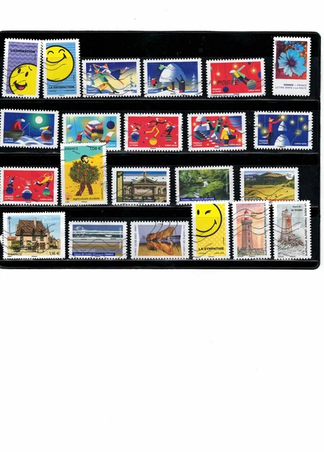 22 Timbres Adhesifs France -Differents