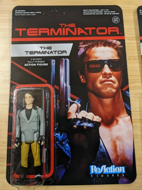 NEW TERMINATOR ReAction "The Terminator" GRAY LEATHER JACKET Retro Figure Funko