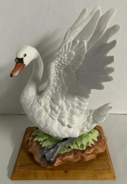 Vintage Andrea by Sadek Ceramic “Mute Swan” Figurine w/ Base