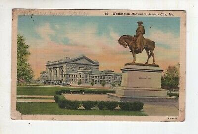 Vintage Post Card - Washington Monument - Kansas City - Missouri