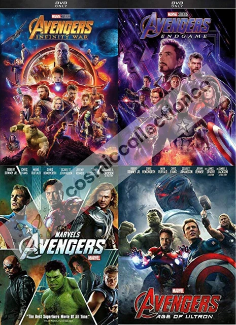 The Avengers Assembled: Complete 4-Movie Collection (1 2 3 4) DVD New - FREE S/H