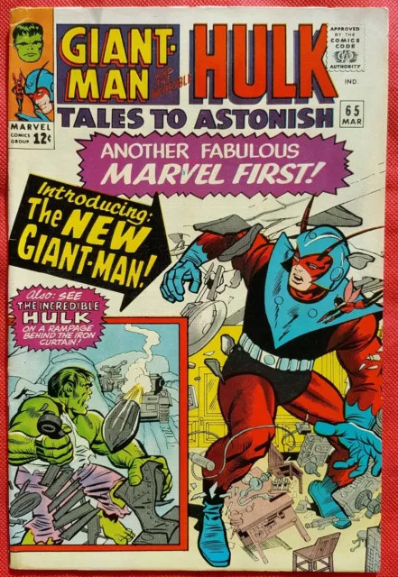 Tales to Astonish 65 Marvel Silver Age 1965 New Costume for Giant-Man vfn-