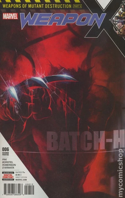 Weapon X #6B Skan Variant 2nd Printing VF 2017 Stock Image