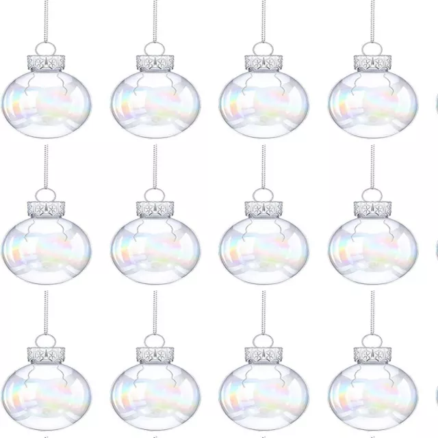 Decoration Ball Plastic 2.5\'\' Clear Fillable Decoration Ball Set