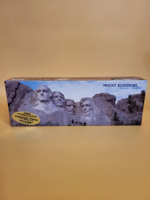 Mount Rushmore 500 pc Panoramic Puzzle 12 X 36" New & Sealed + Poster UK