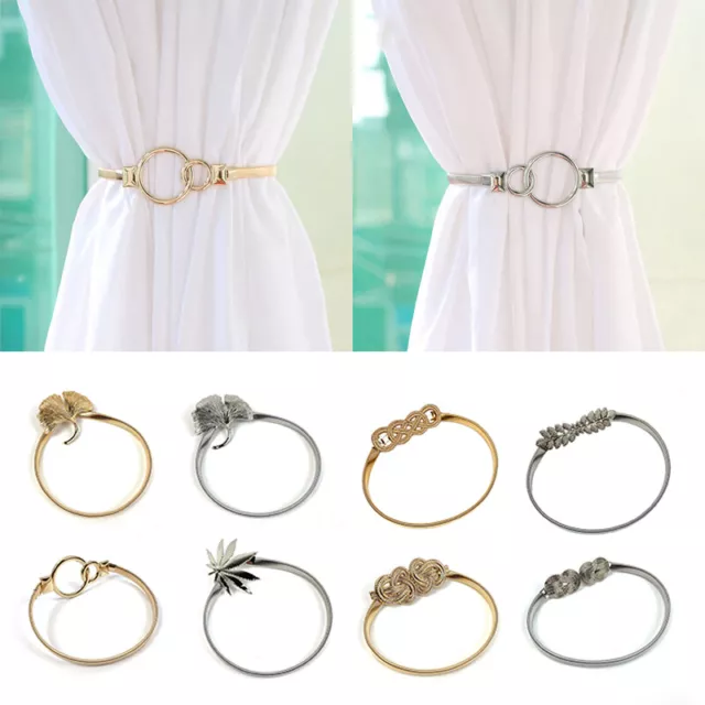 Curtain Buckle Tie Backs Pearl Crystal Magnetic Tiebacks Clips Holdbacks Home ~