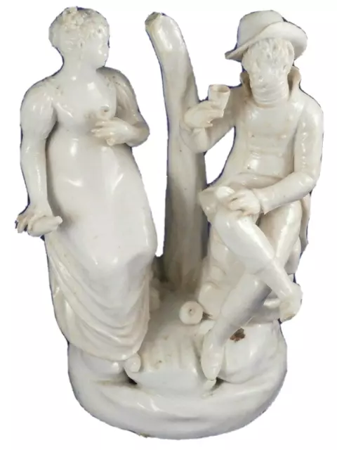 Antico Italiano Cozzi Napoli Porcellana Coppia Figurina Porzellan Figura Italia