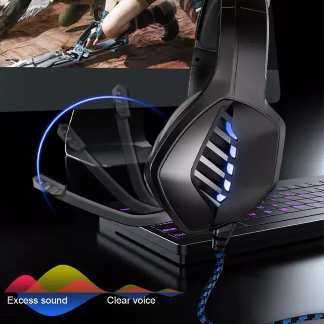 Gaming Headset with Microphone For PC Laptop PS4 One Bass UK Headphones New V2G1