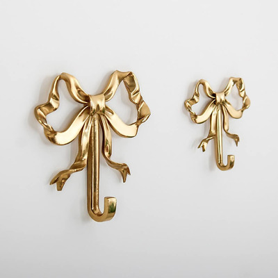 Decor Hook Bow-Knot Brass Hook Wall Hooks for Hanging Hook for Coat Hat Towel