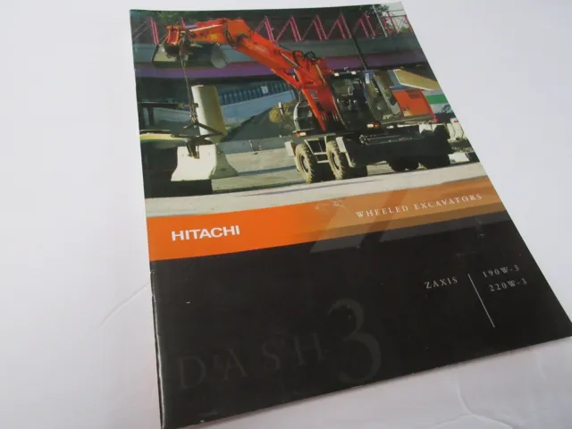 Hitachi Zaxis 190W-3, 220W-3 Wheeled Excavator Sales Brochure 20 Page