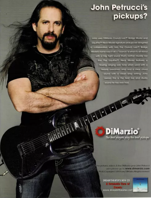 JOHN PETRUCCI of DREAM THEATER - DiMarzio Pickups - 2012 Print Advertisement