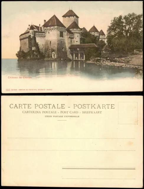 Ansichtskarte Veytaux Schloss Chillon Château de Chillon 1900