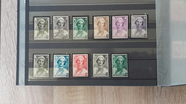 Belgique - Deuil/Reine Astrid – 1935 – N°411 à 418 MNH