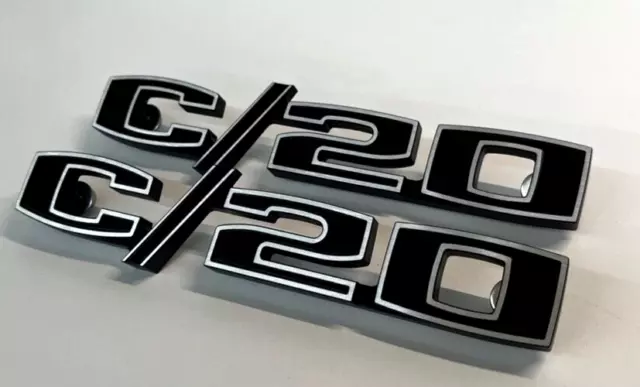 Emblem Custom Billet Front Fender 'C20' Chevy Chevrolet Truck 1967-1972 Badge