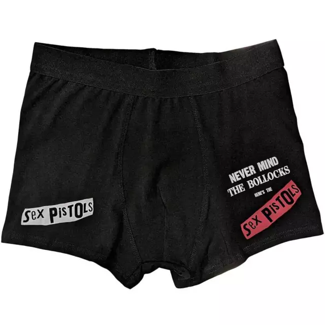 Mens Black Sex Pistols 1 Pair Pack of Boxer Shorts