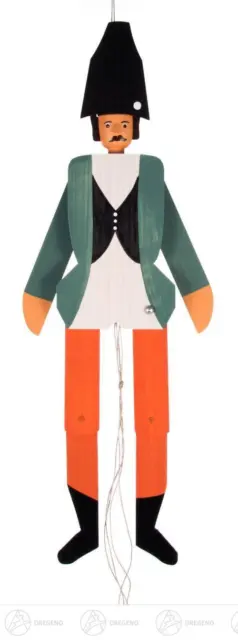 Toy Jumping Jack Puppet " " Hampel Max " H = Ca 11 13/16in New Ore Mountains
