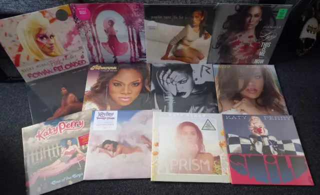 Vinyl LP Lot x 12 (Katy Perry, J'Lo, Nicki Minaj, Rihanna, Lizzo (NEW & SEALED)