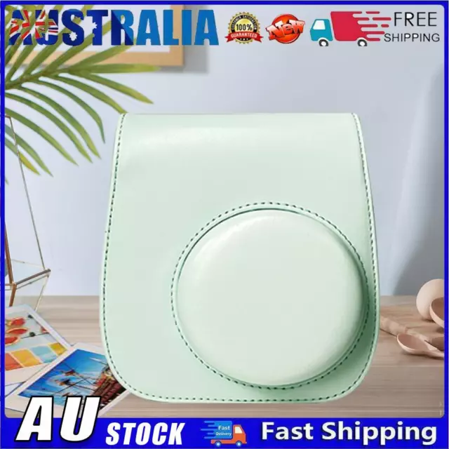 Instant Camera Bags PU Leather for Fujifilm Instax Mini 12/11/9/8 (Green) AU