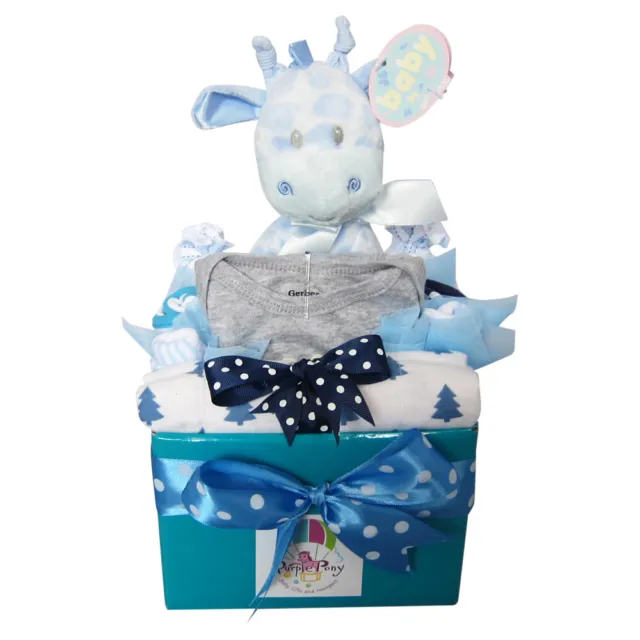 Giraffe Rattle Medium Newborn Baby Boy Hamper | Free Delivery