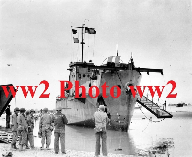 US WW2 PHOTO USN Navy USCG Normandie Dday Utah Omaha para casque veste ...