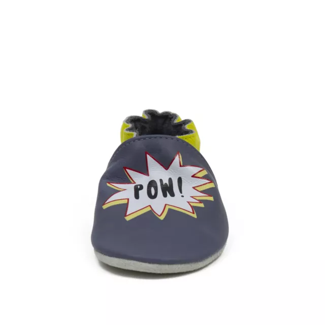 NEW! Cute ROBEEZ Baby Boy Girl Pow Hero First Kicks Crib Shoes Leather Size 0-6 3