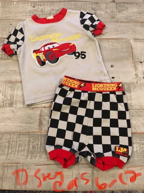 Boys Disney Cars pajama outfit size 6-12 months short sleeve