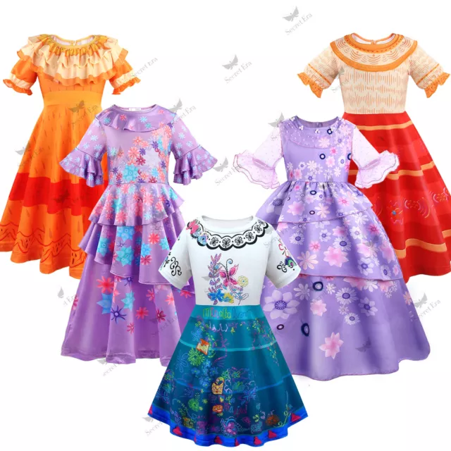 Girls Baby Dress Encanto Cosplay Princess Dress Isabela Fancy Costume Outfits