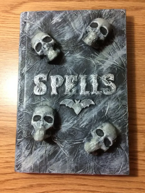 3D SKULLS Spell BOOK Decorative Halloween Spooky BOOK Prop OOAK