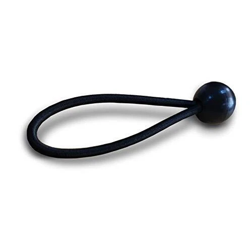 6-Inches Ball Bungee, Black, 25 Piece Tie Down Cords for Tarp, Canopy Shelter...
