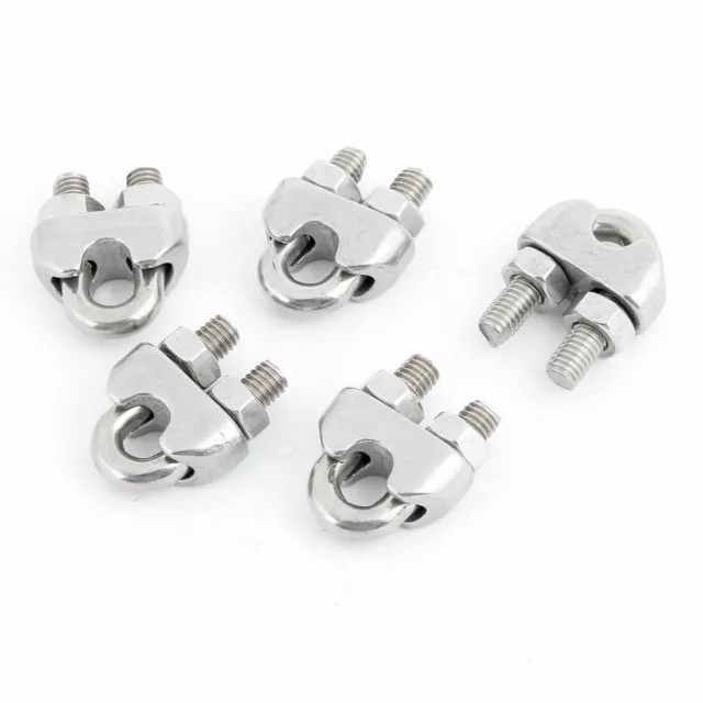 Pcs5 Embouts De Rechange En Acier Inoxydable. Clip De Fixation Pour Câbles 6 Mm