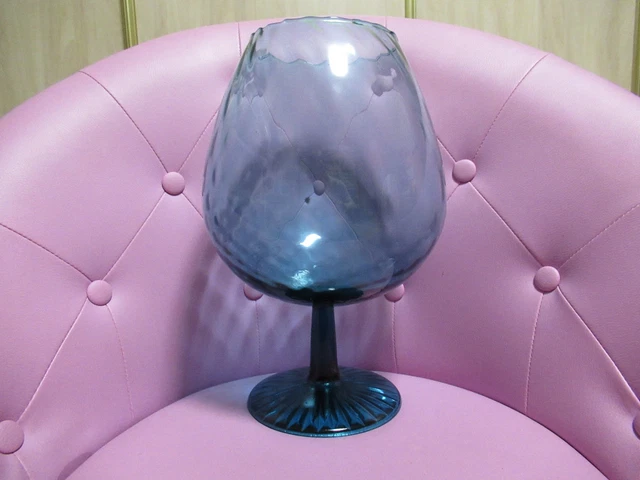 Grand Vase En Verre 29 Cm Forme Allongée - Occasion En Bon état, Sans Marque