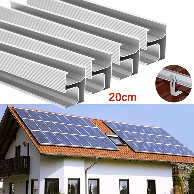 1/2/4/8 piezas Accesorios para paneles solares Pv Módulo solar Soporte Riel de montaje 20 cm