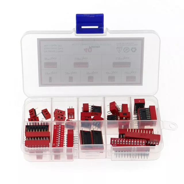 40pz Kit Assortito Rosso Tipo Diapositiva Circuito Interruttore Interruttore, Breadboard