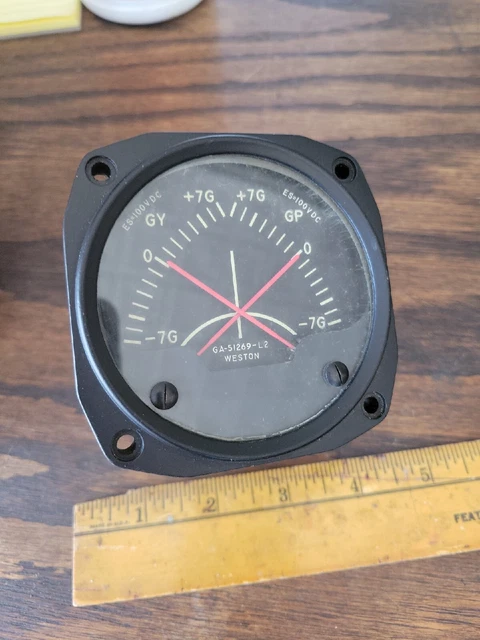 Vintage Weston Electric Aviation Glide Path Gauge, dated 1959 Excellent